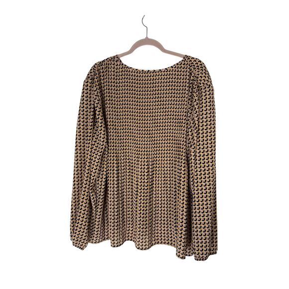 DR2 Daniel Rainn Pink Orange Black Geometric Pattern Flowy Blouse Top Size XXL - Picture 4 of 9